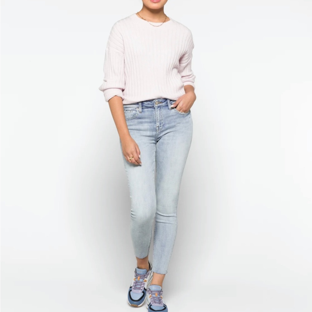COSMIC JEAN BLUE ARIELLE SKINNY SCISSOR CUT HEM